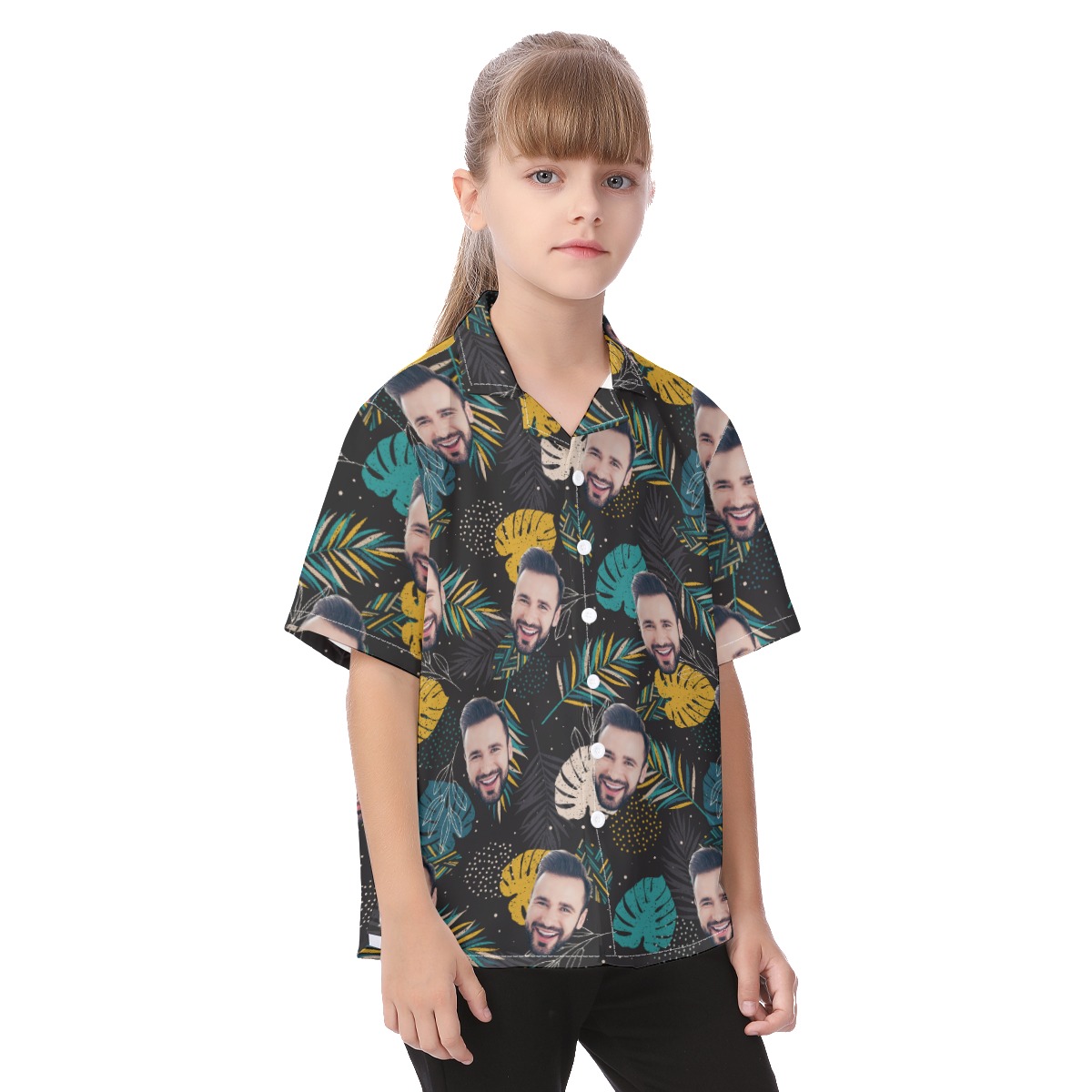 Cute Custom Face Hawaiian Shirt For Kids