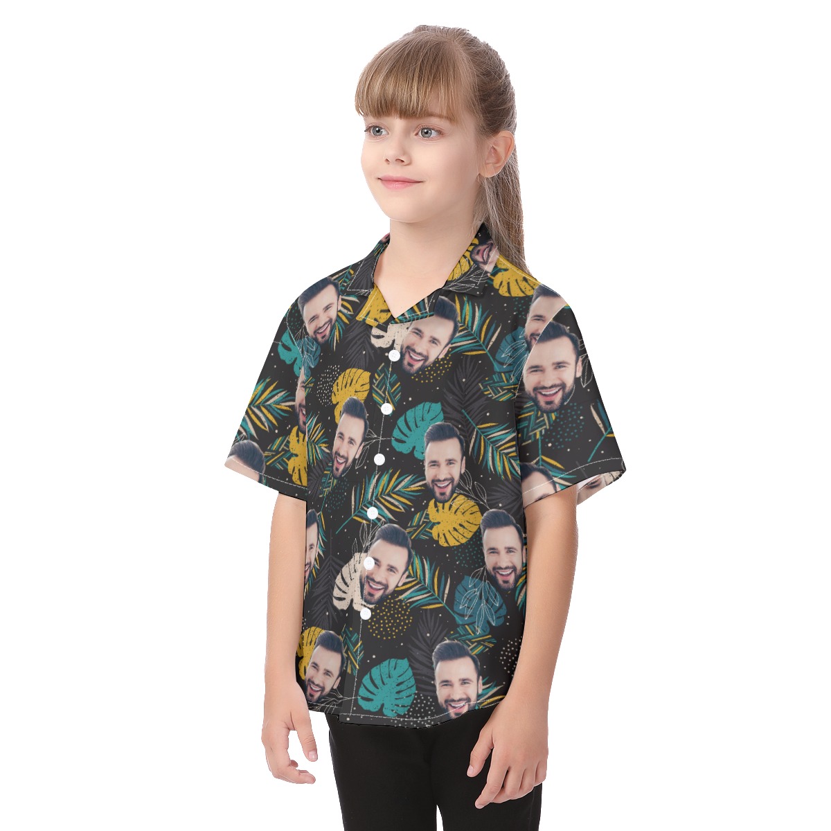 Cute Custom Face Hawaiian Shirt For Kids