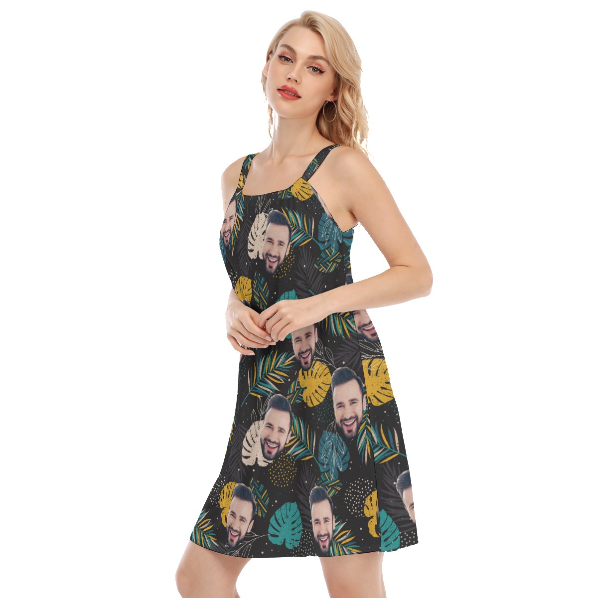 Funny Custom Face Tropical Dress