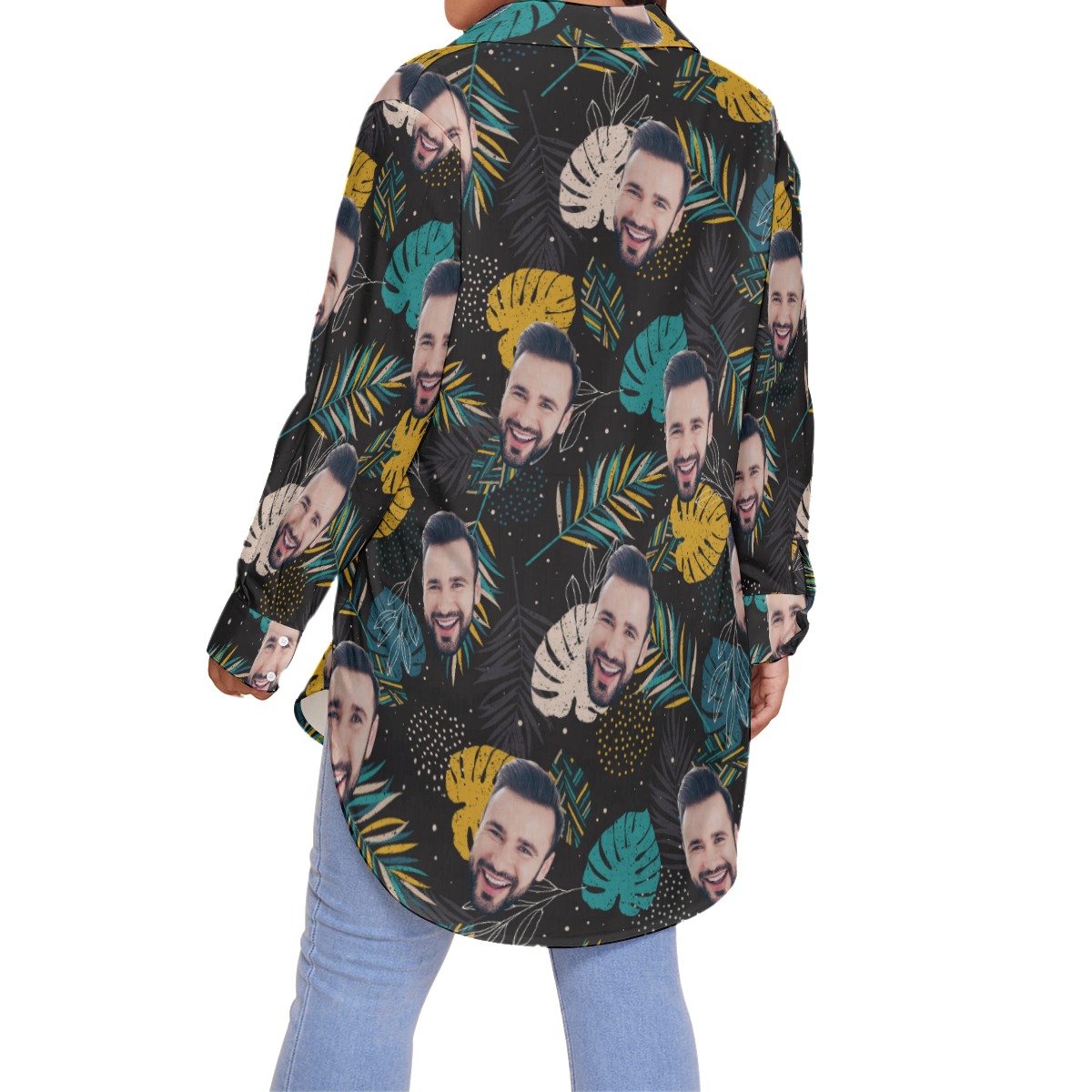Cool Custom Face Button Up Shirt Plus Size