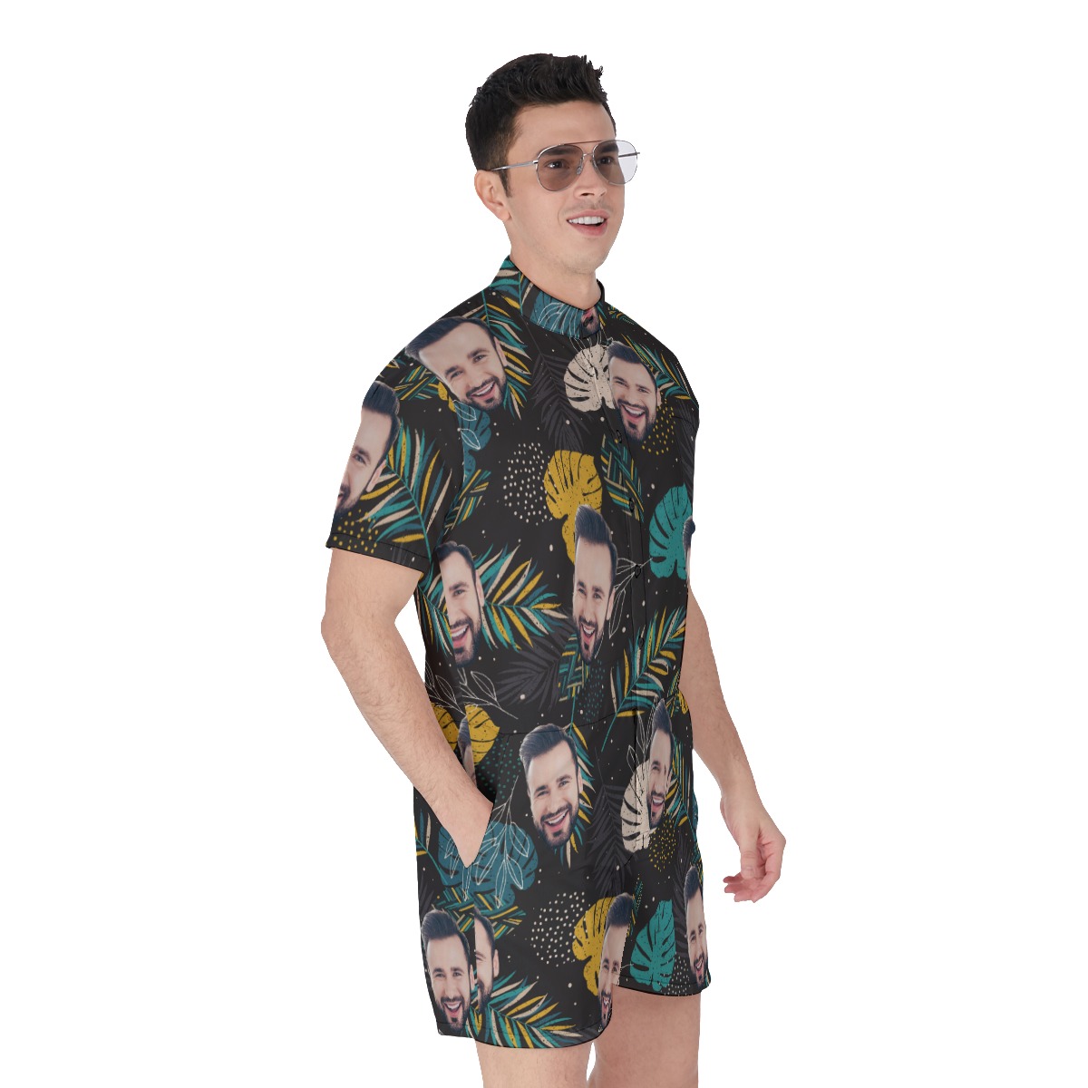 Custom Face Tropical Men's Romper