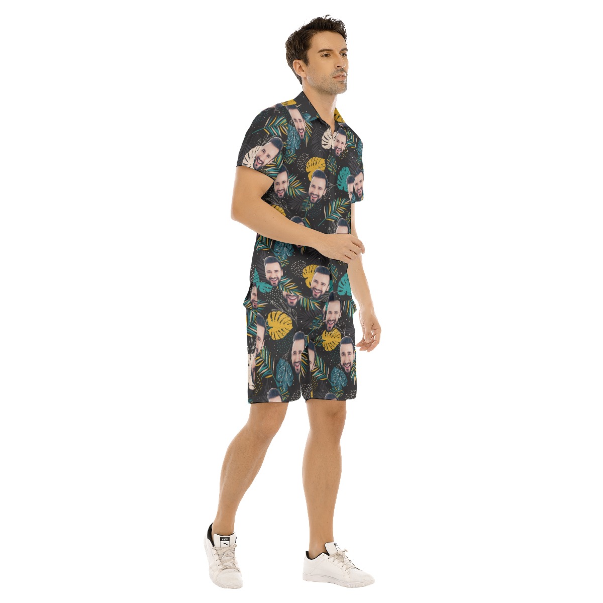 Custom Face Tropical Hawaiian Set For Men