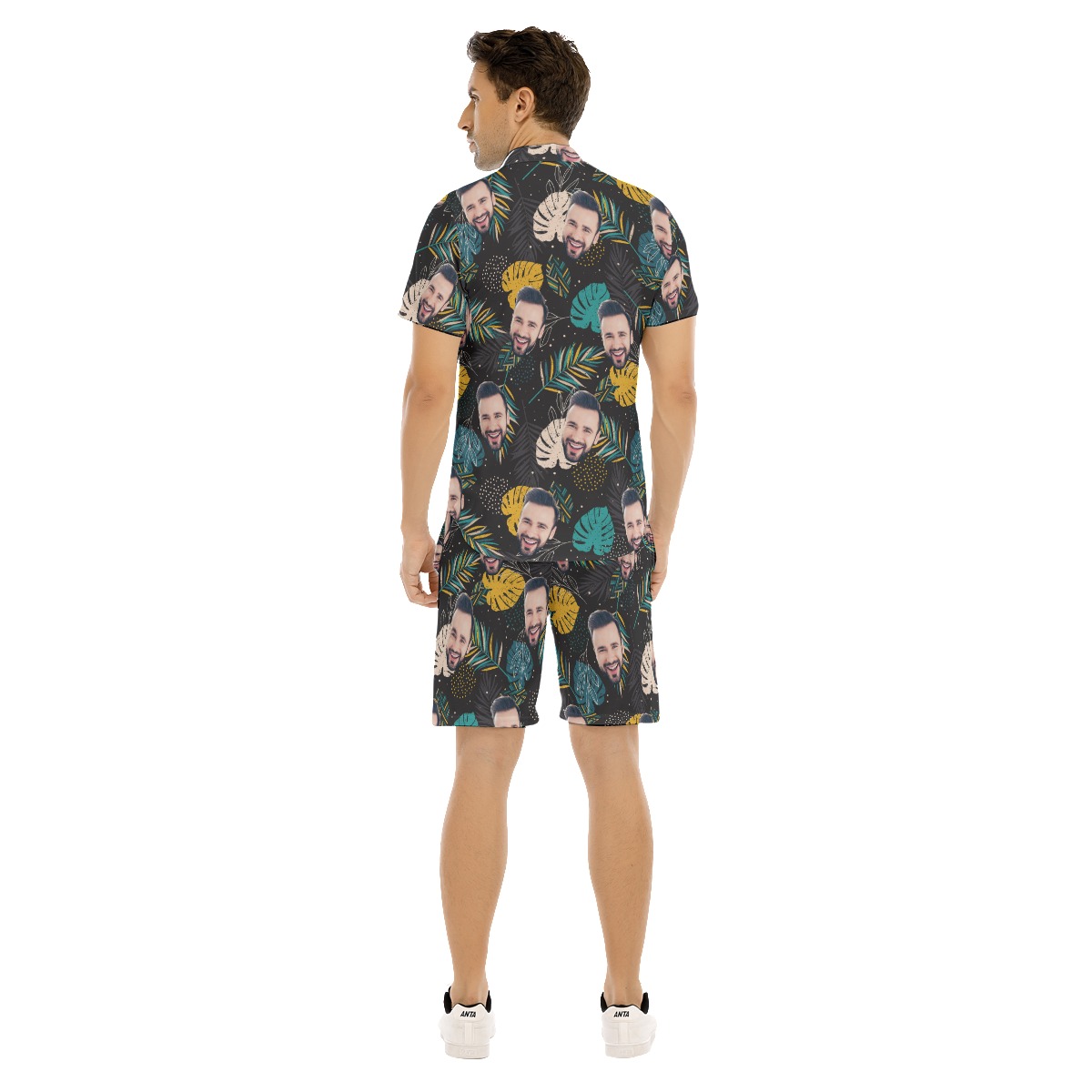 Custom Face Tropical Hawaiian Set For Men