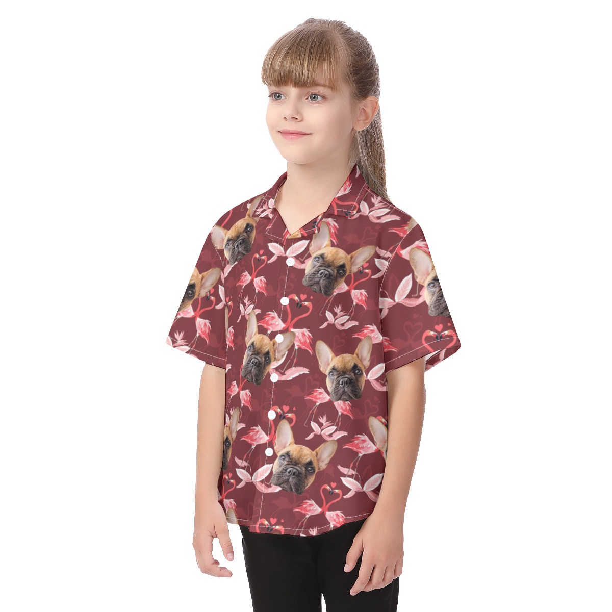 Custom Dog Face Hawaiian Shirts For Kids