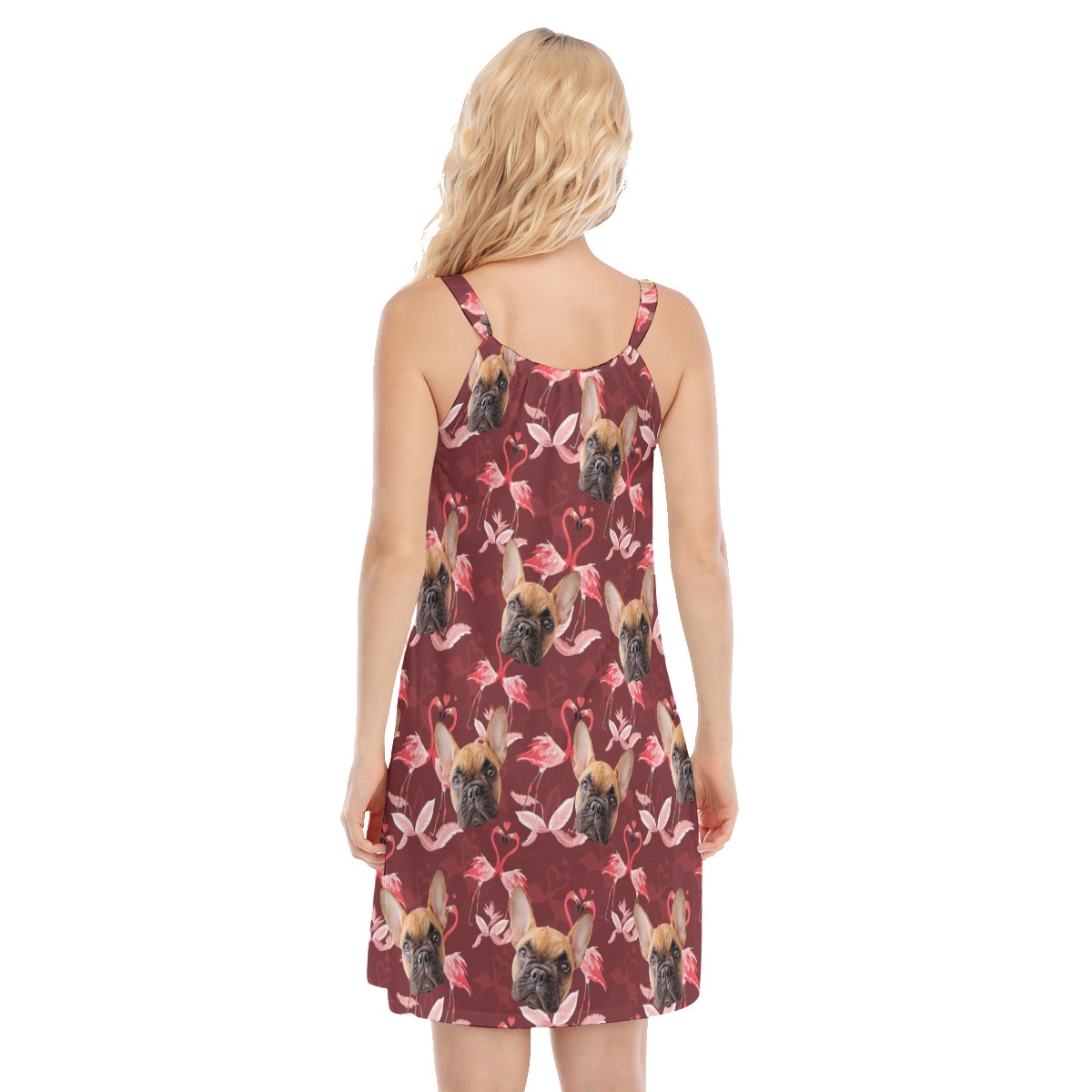 Custom Dog Face Hawaiian Cami Dress