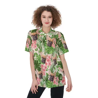 Women's Custom Dog Hawaiian Shirt