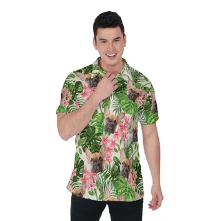 Men's Custom Dog Polo Hawaiian Shirt