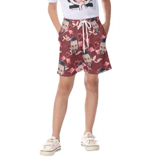 Kid's Custom Face Hawaiian Casual Shorts