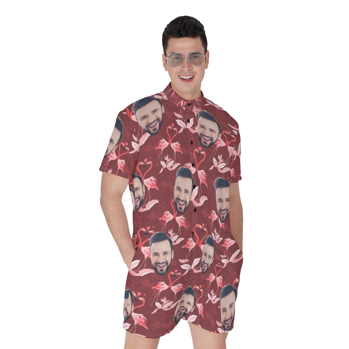 Custom Face Aloha Romper For Men - variant image 1