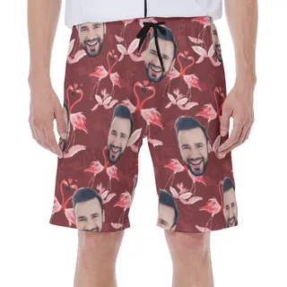 Face Custom Aloha Swim Trunks For Men