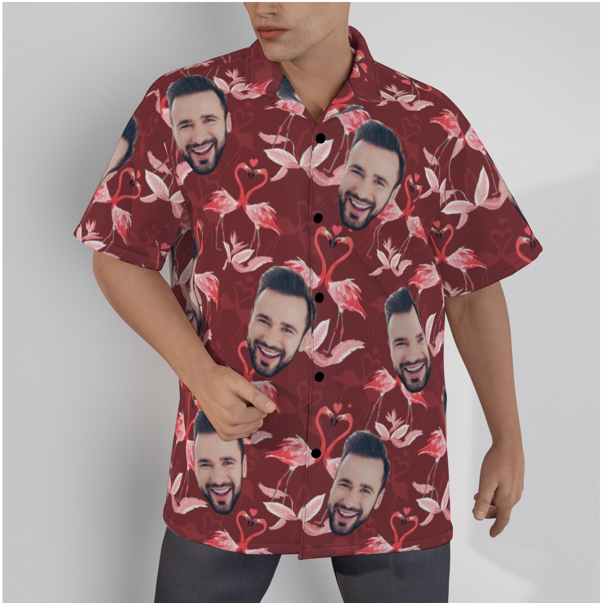 Men's Custom Face Hawaiian Shirts - variant image 1