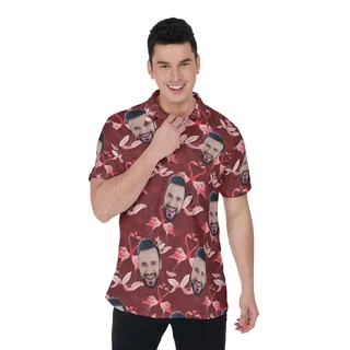 Men's Face Custom Polo Hawaiian Shirts
