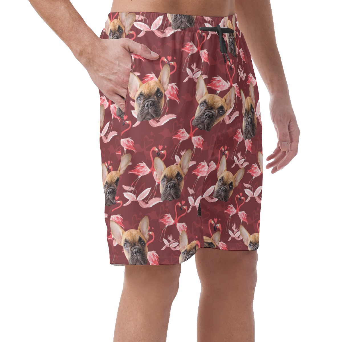 Men's Custom Dog Face Hawaiian Shorts