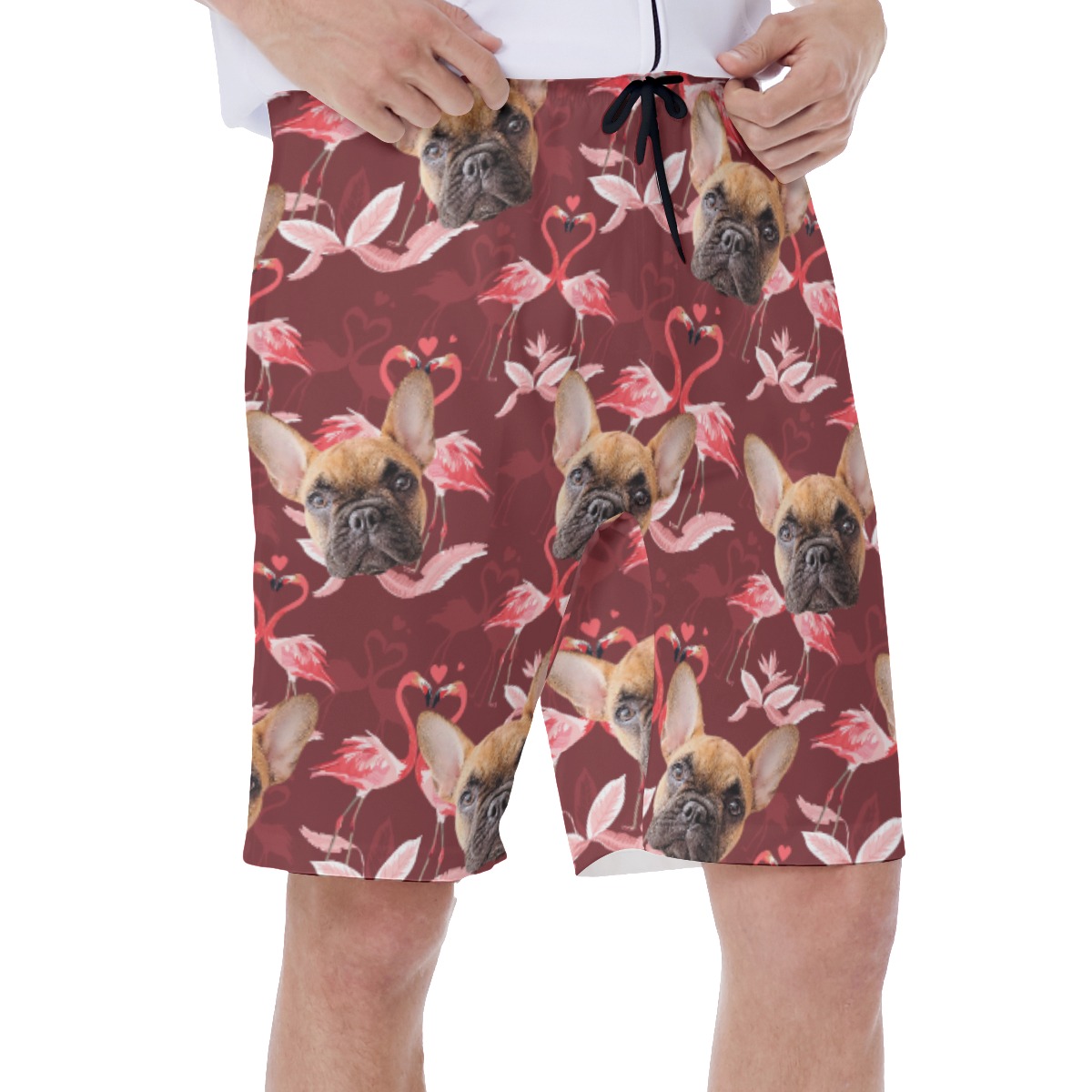 Men's Custom Dog Face Swim Trunks