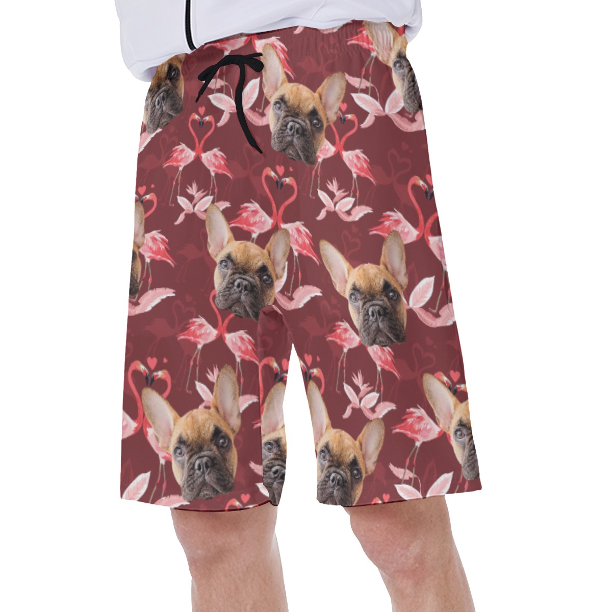 Men's Custom Dog Face Swim Trunks