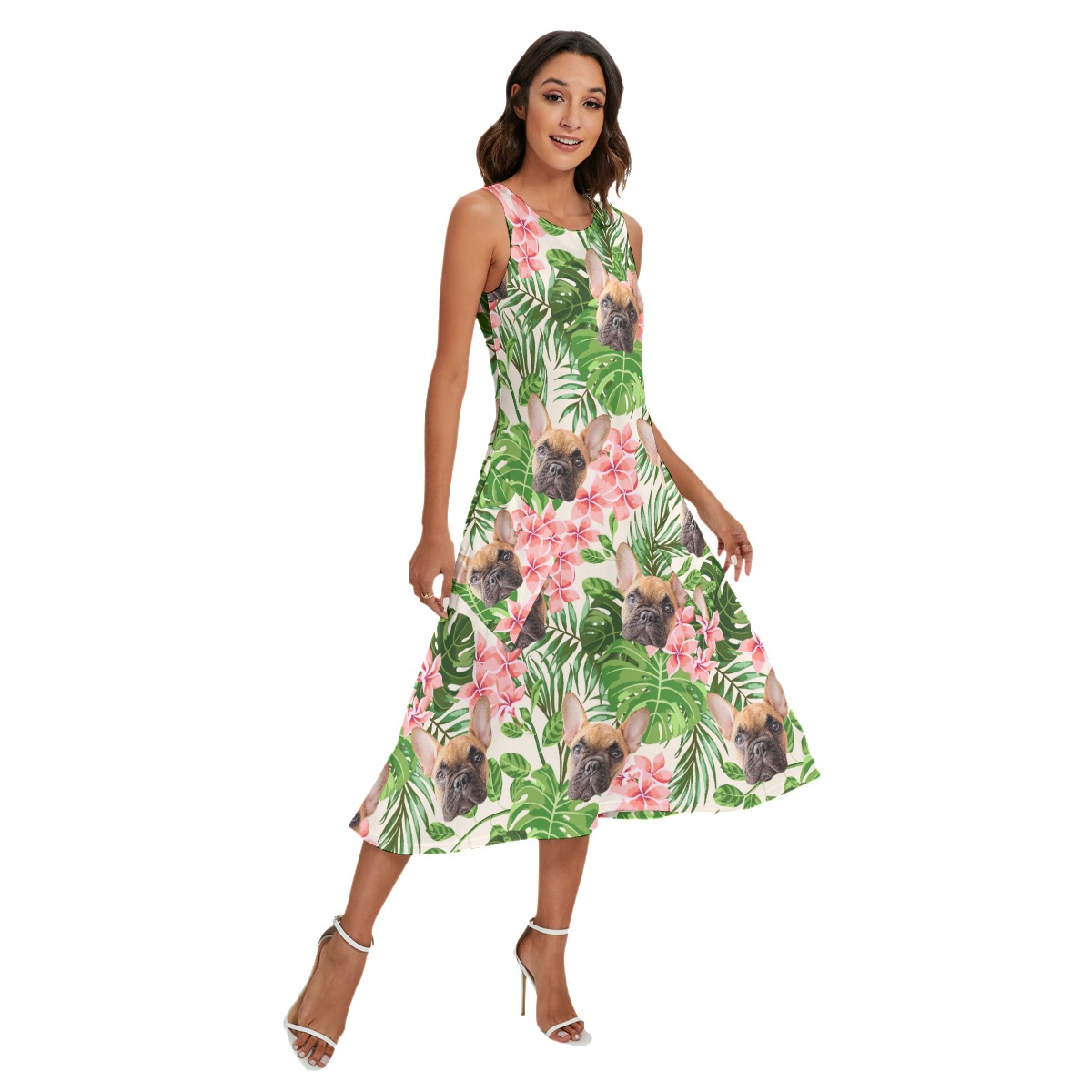 Custom Face Aloha Sleeveless Dress