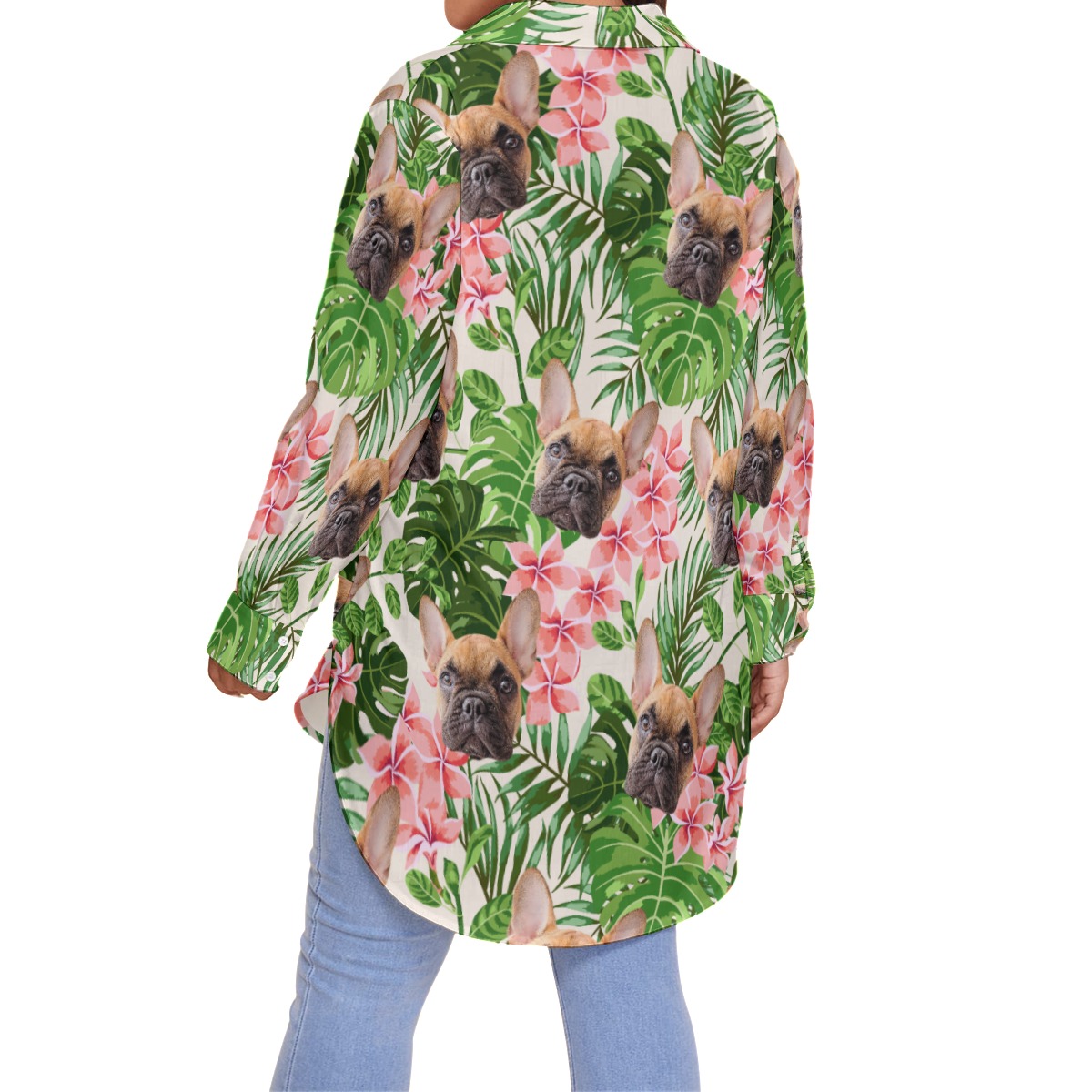 Custom Dog Plus Size Aloha Shirt For Women