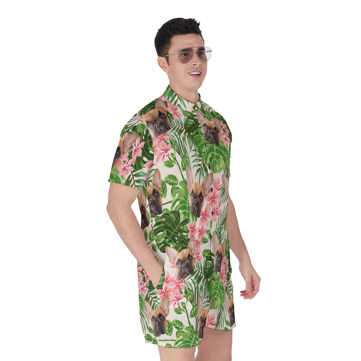 Men's Custom Dog Hawaiian Romper