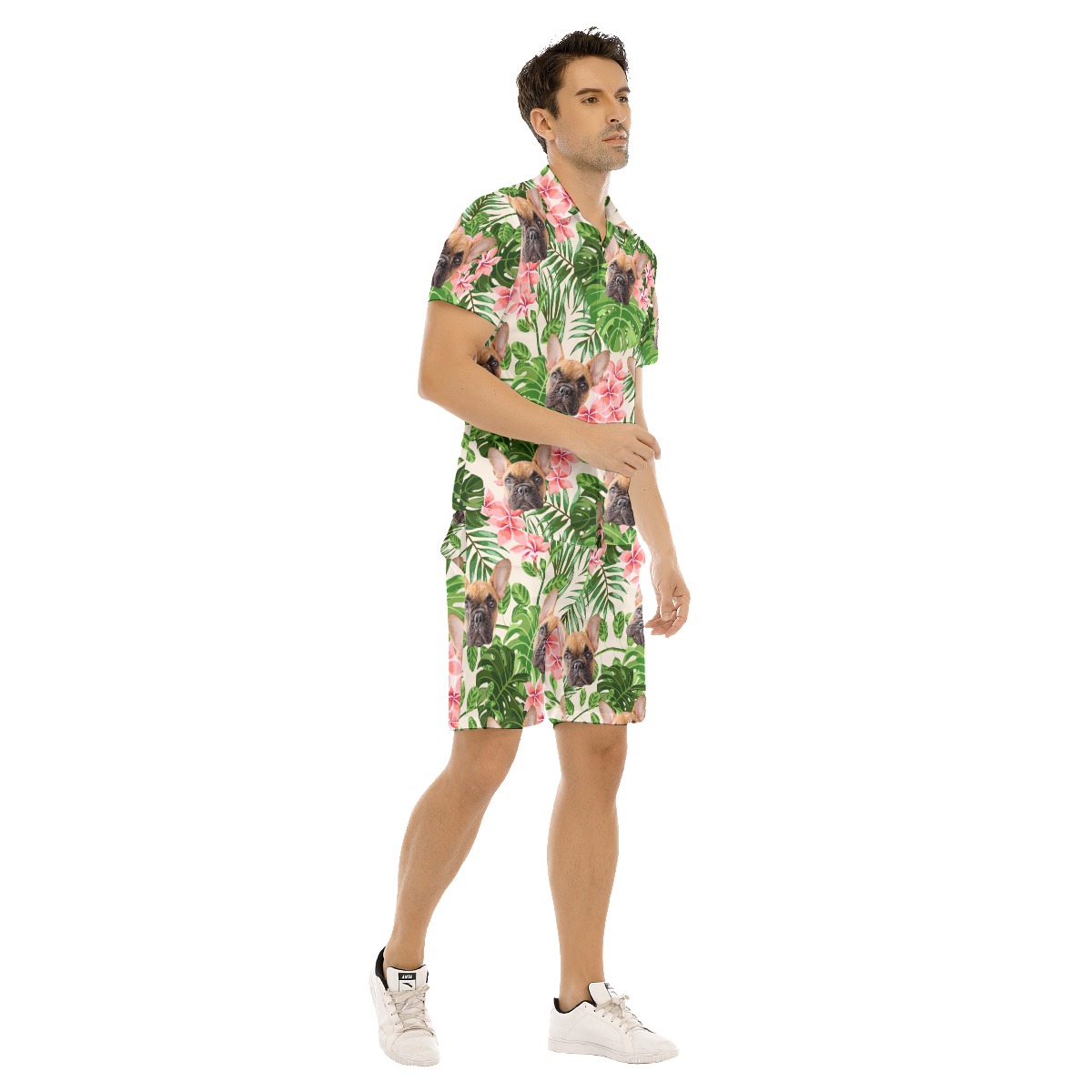 Men's Custom Dog Hawaiian Shirt And Shorts