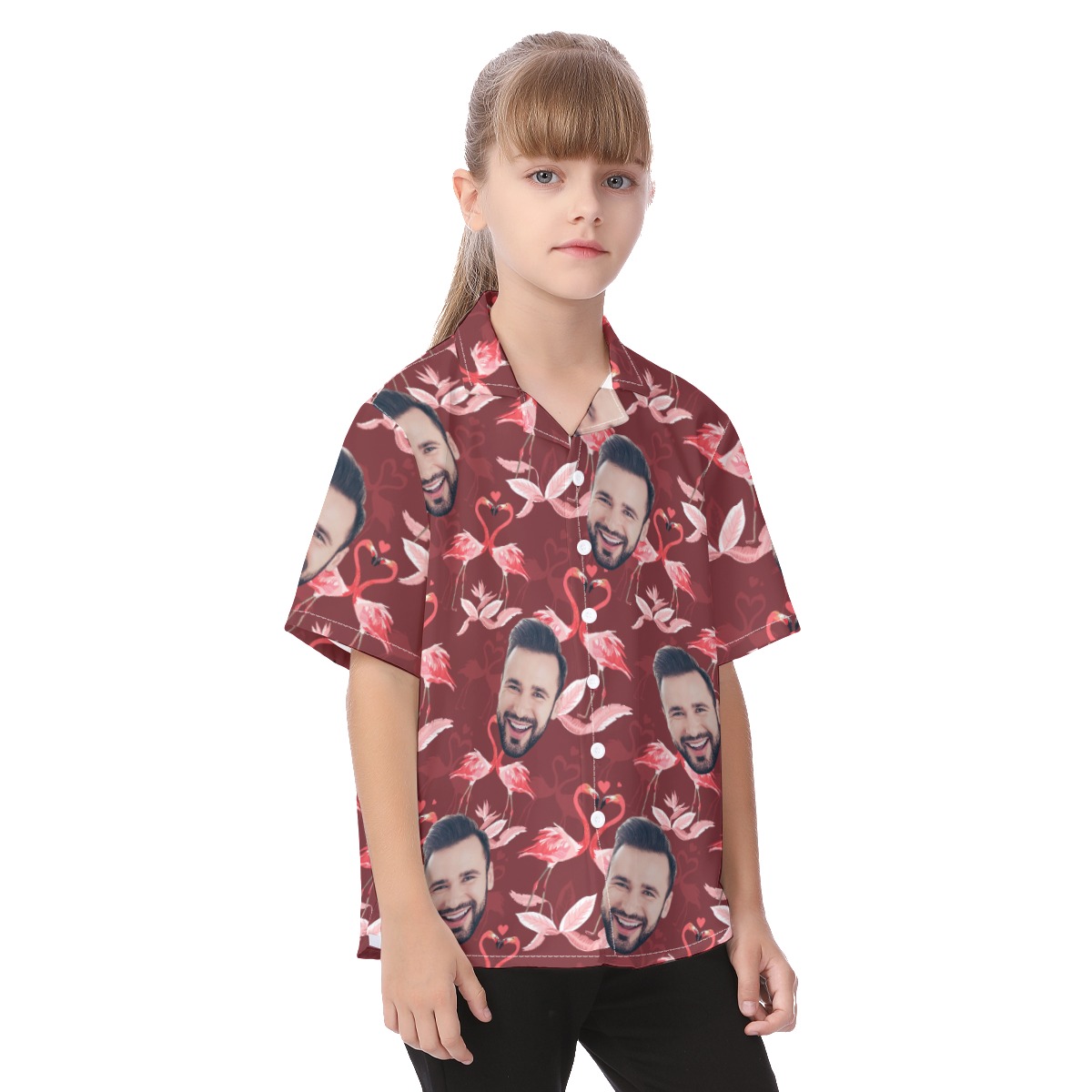 Face Custom Hawaiian Shirt For Kids