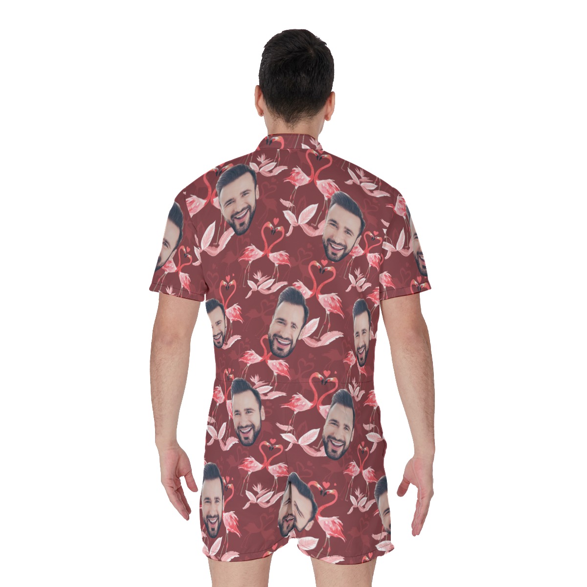 Custom Face Aloha Romper For Men