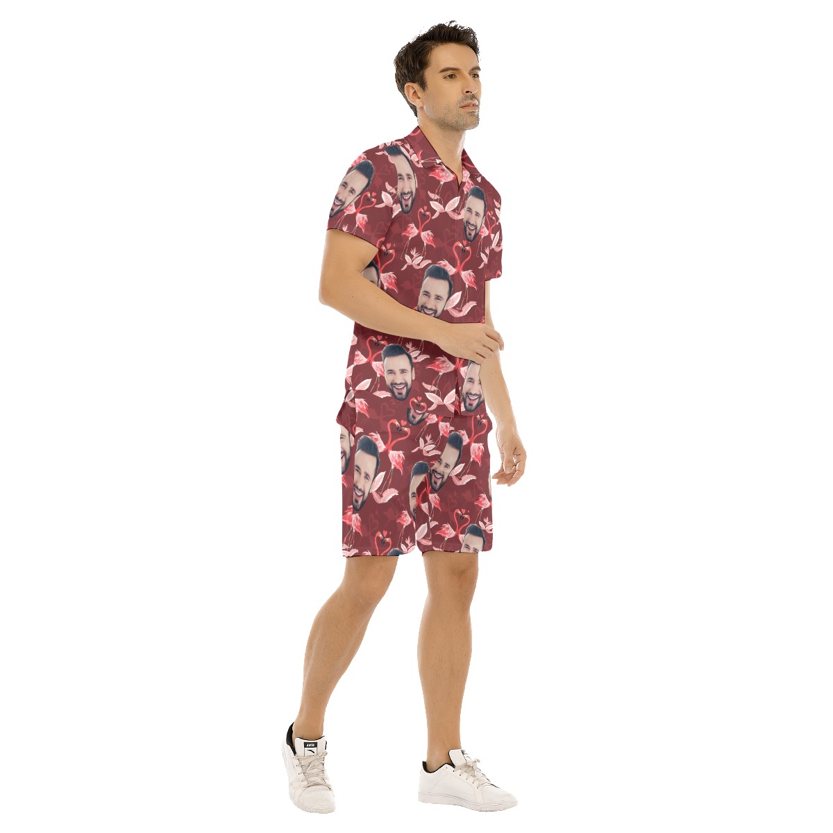 Custom Face Aloha Shirt And Shorts For Men