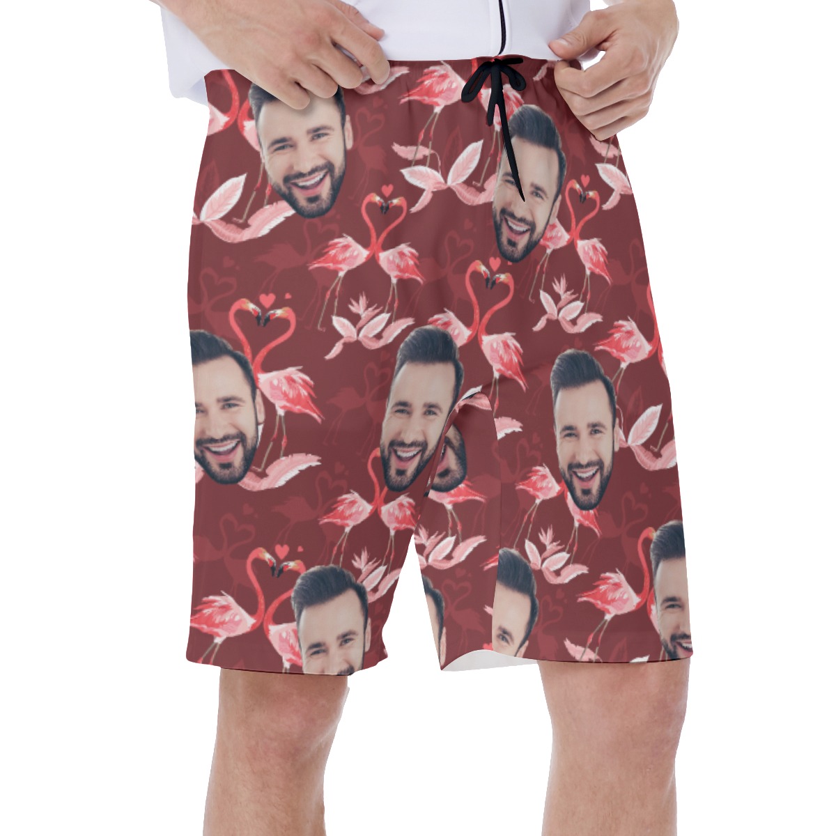 Face Custom Aloha Swim Trunks For Men