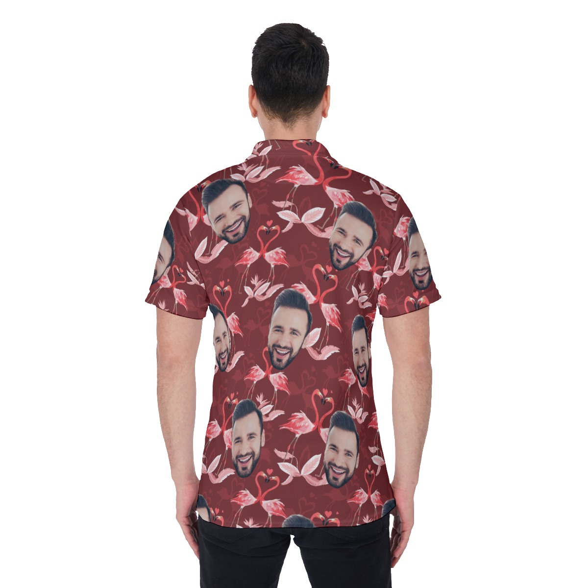Men's Face Custom Polo Hawaiian Shirts
