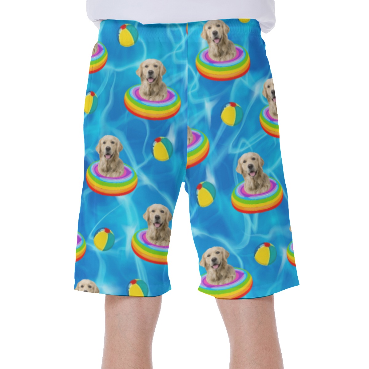 Custom Hawaiiam Swim Trunks With Pet Face