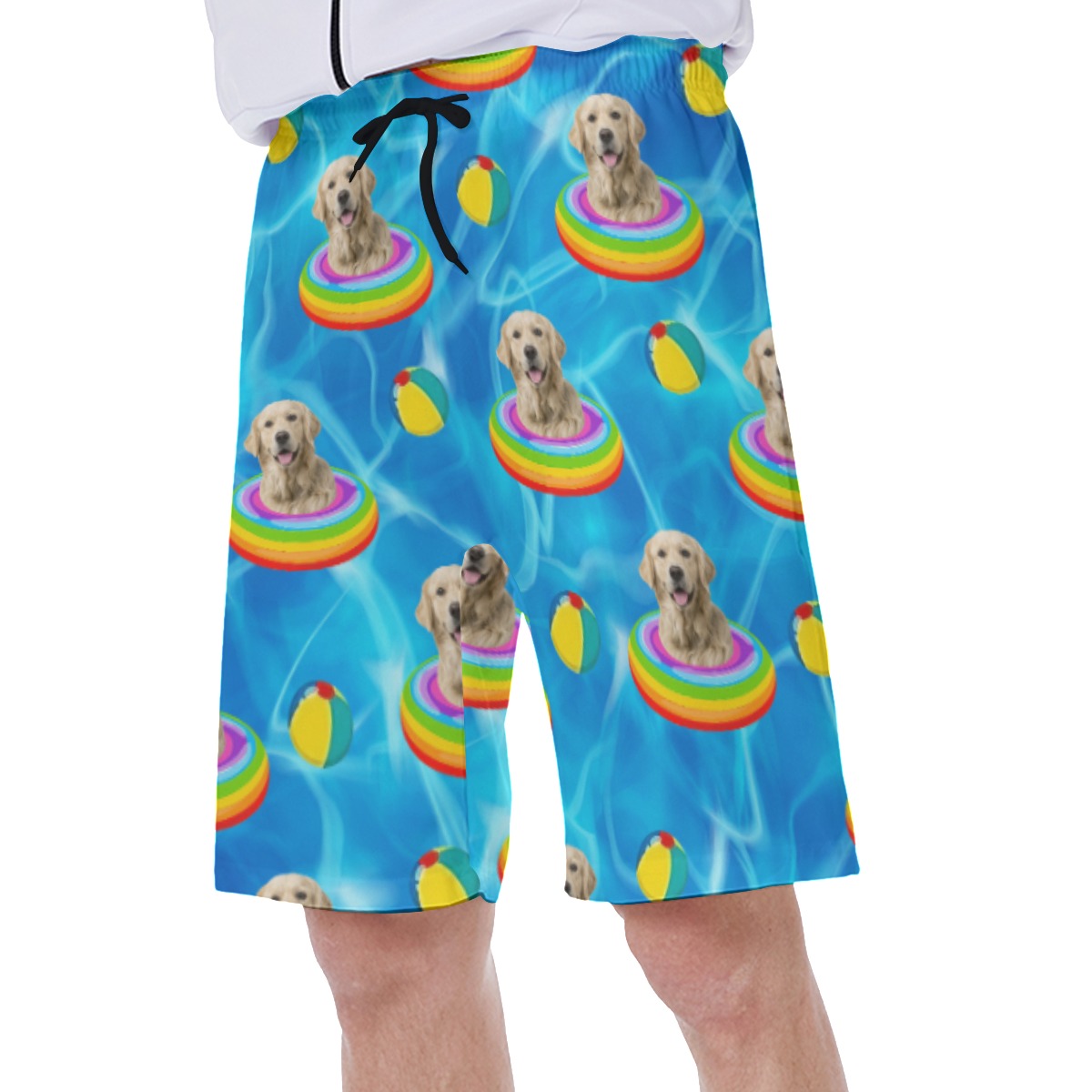 Custom Hawaiiam Swim Trunks With Pet Face