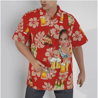 Funny Custom Face Beer Hawaiian Shirt For Him