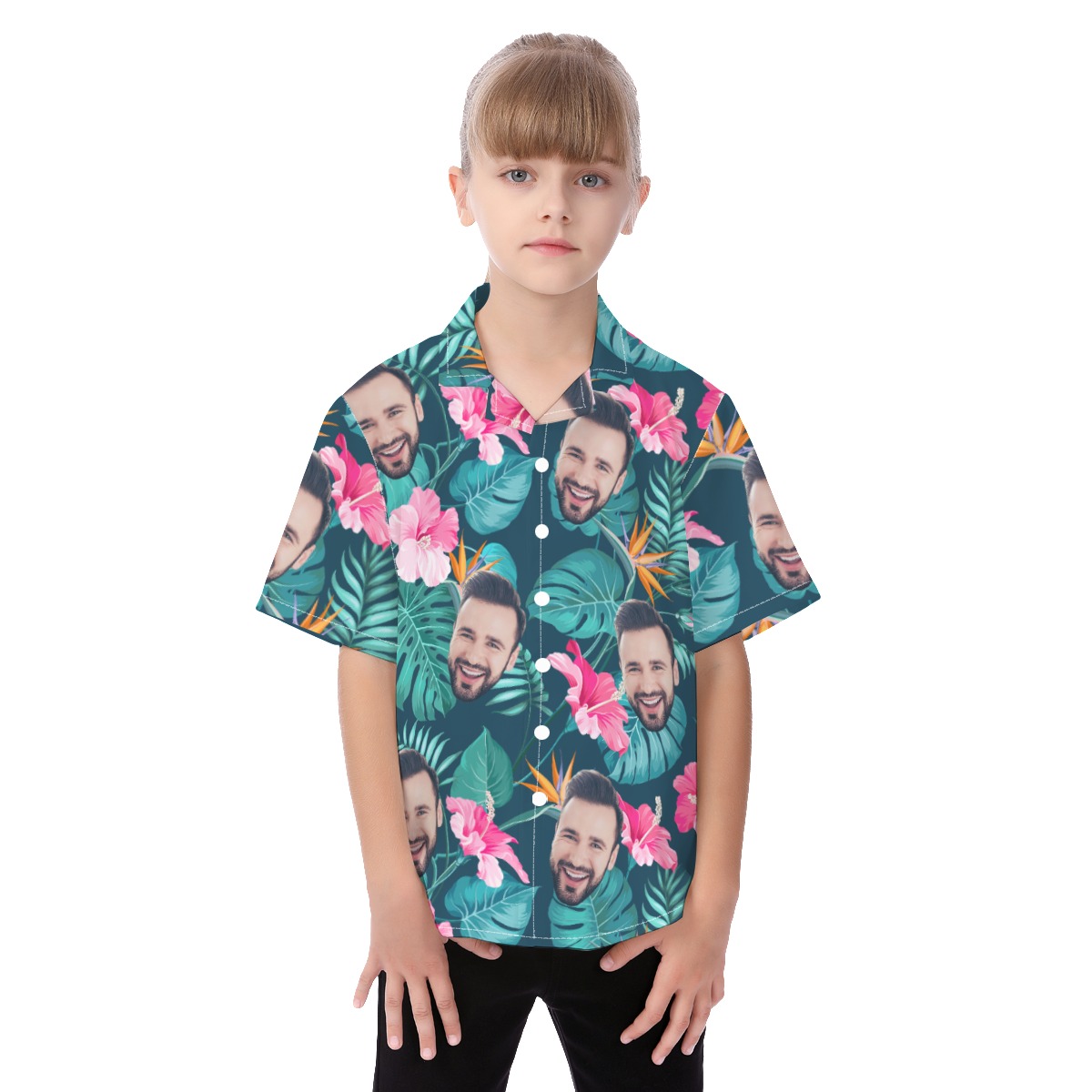 Custom Face Hawaiian Shirts For Kids - variant image 1