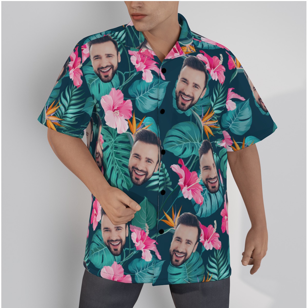 Face Custom Hawaiian Shirts For Men - variant image 1