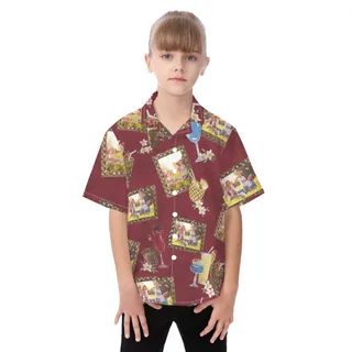 Cute Custom Photos With Tiki Drinks Hawaiian Shirt For Kids