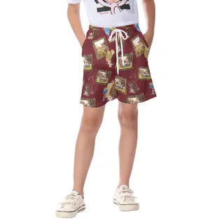 Unique Custom Photos Tropical Drinks Hawaiian Beach Shorts For Kids
