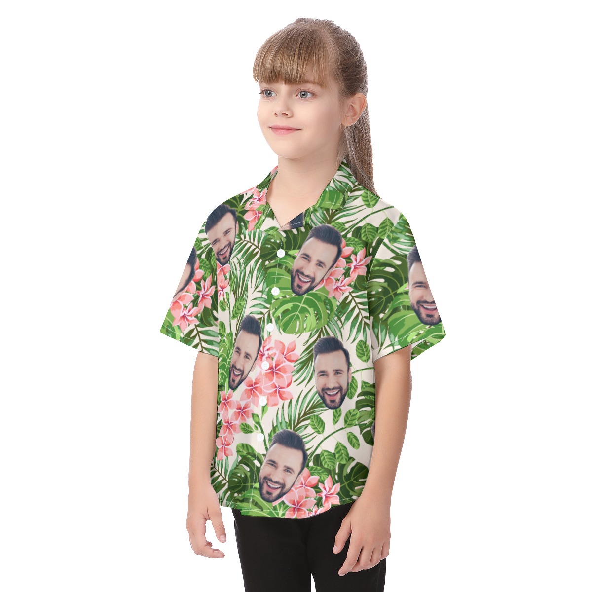 Custom Face Hawaiian Shirt For Kids