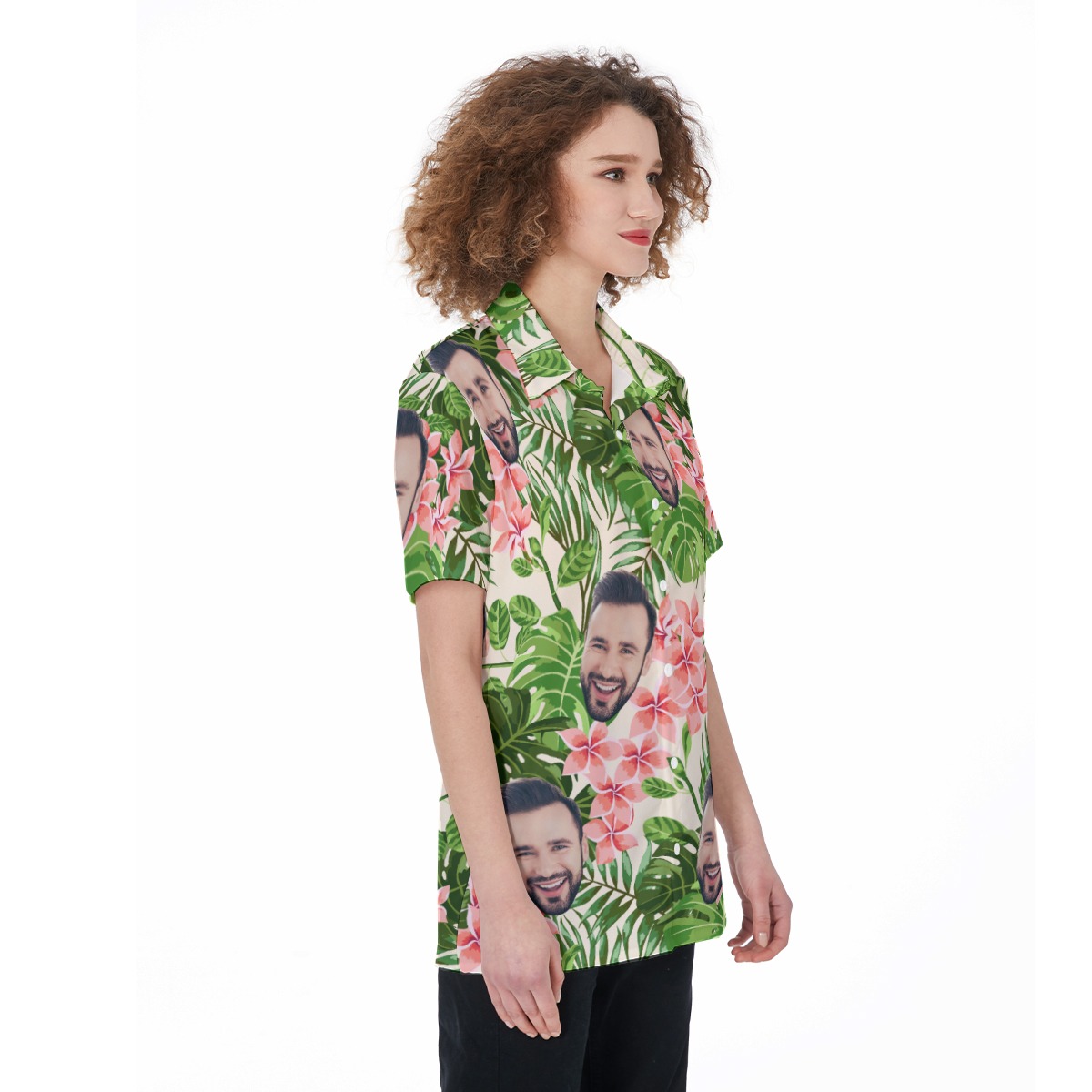 Face Custom Hawaiian Shirts For Women