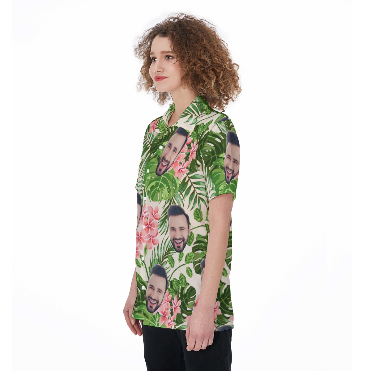 Face Custom Hawaiian Shirts For Women