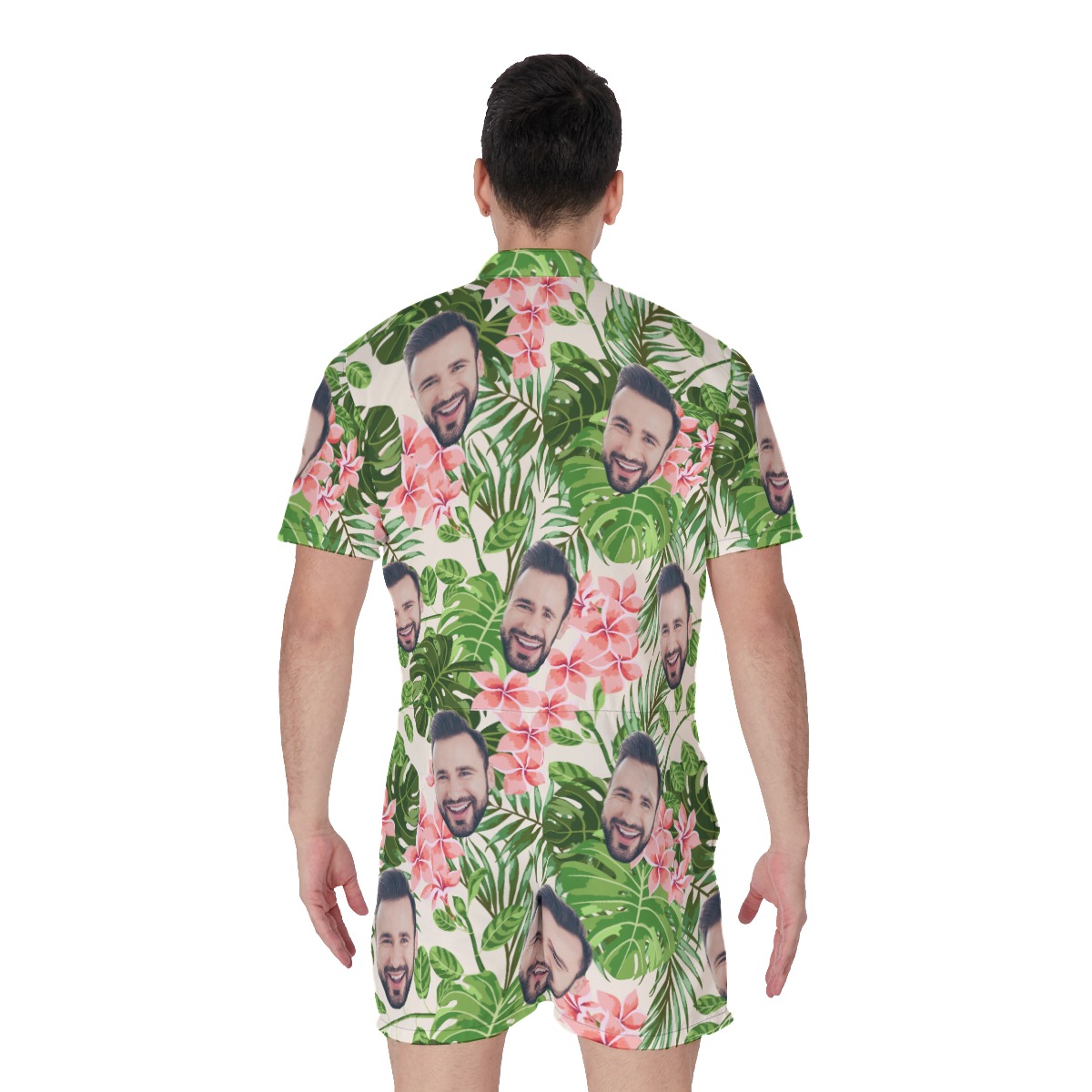 Custom Face Aloha Rompers For Men