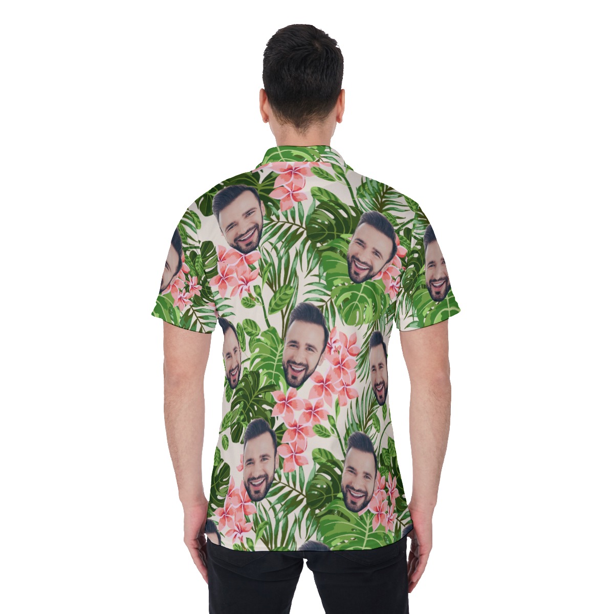 Custom Face Polo Hawaiian Shirt For Men