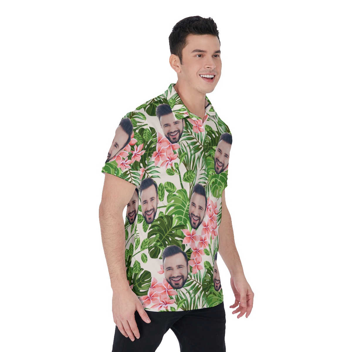 Custom Face Polo Hawaiian Shirt For Men
