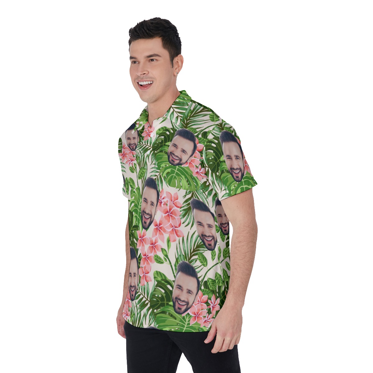 Custom Face Polo Hawaiian Shirt For Men