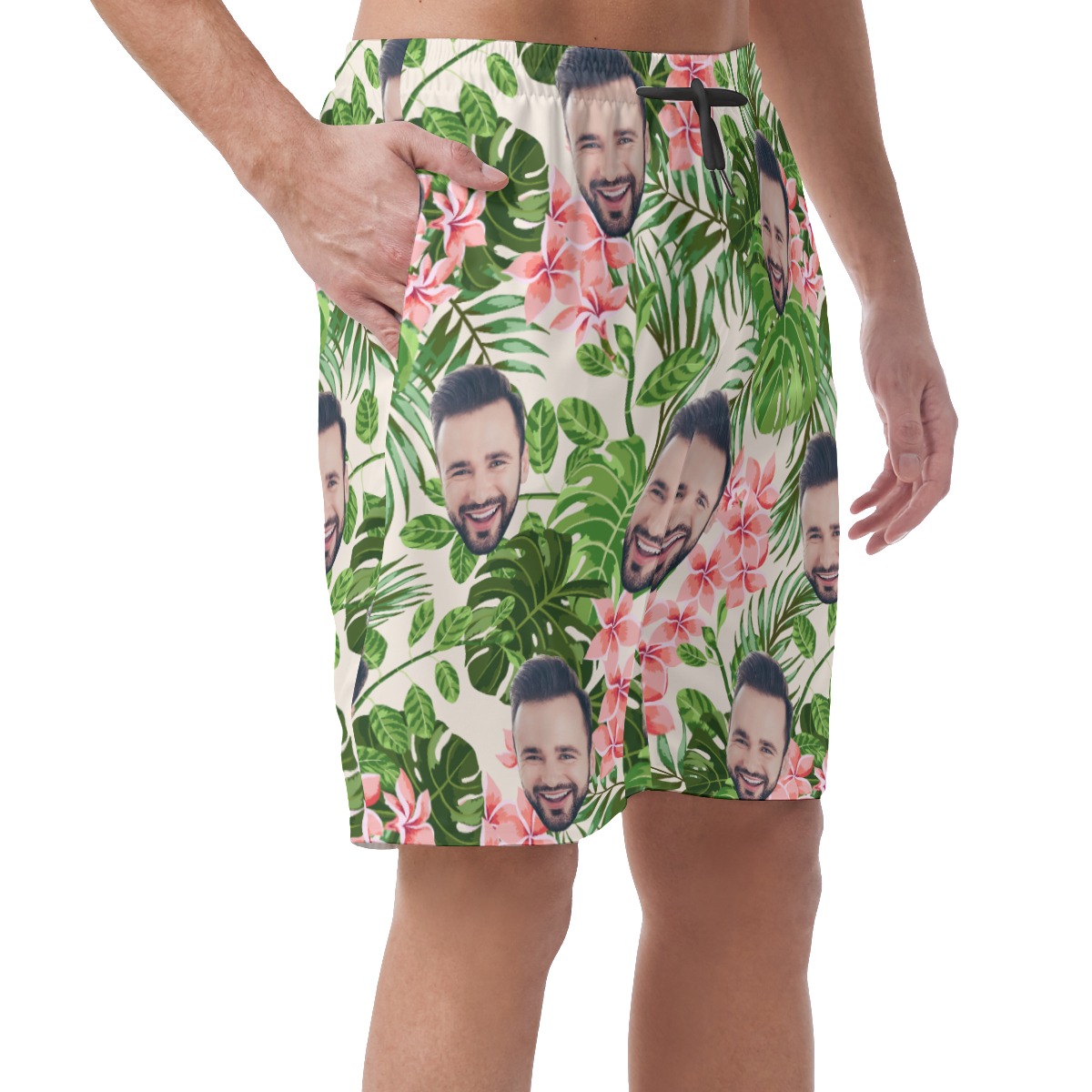 Custom Face Hawaiian Shorts For Men