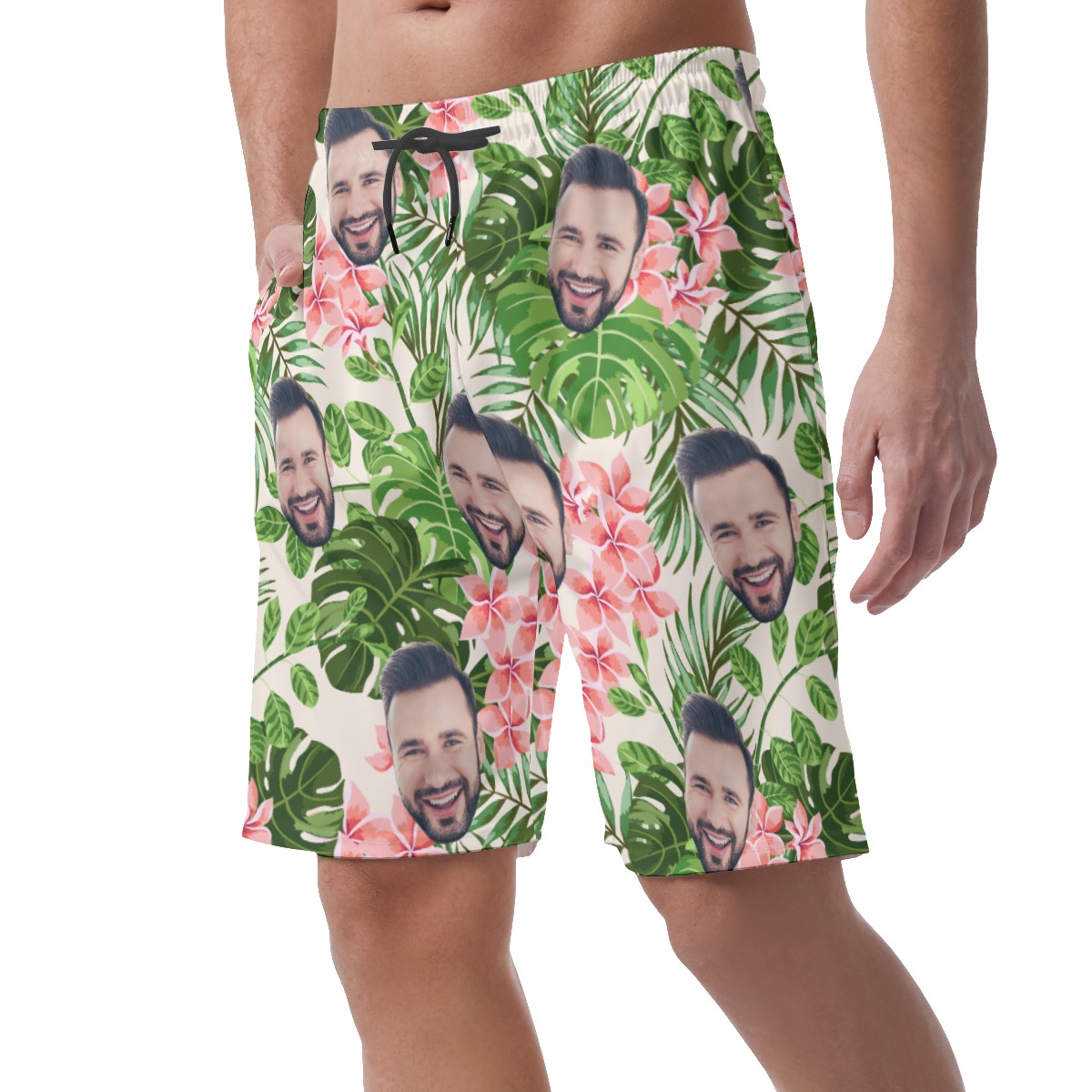 Custom Face Hawaiian Shorts For Men