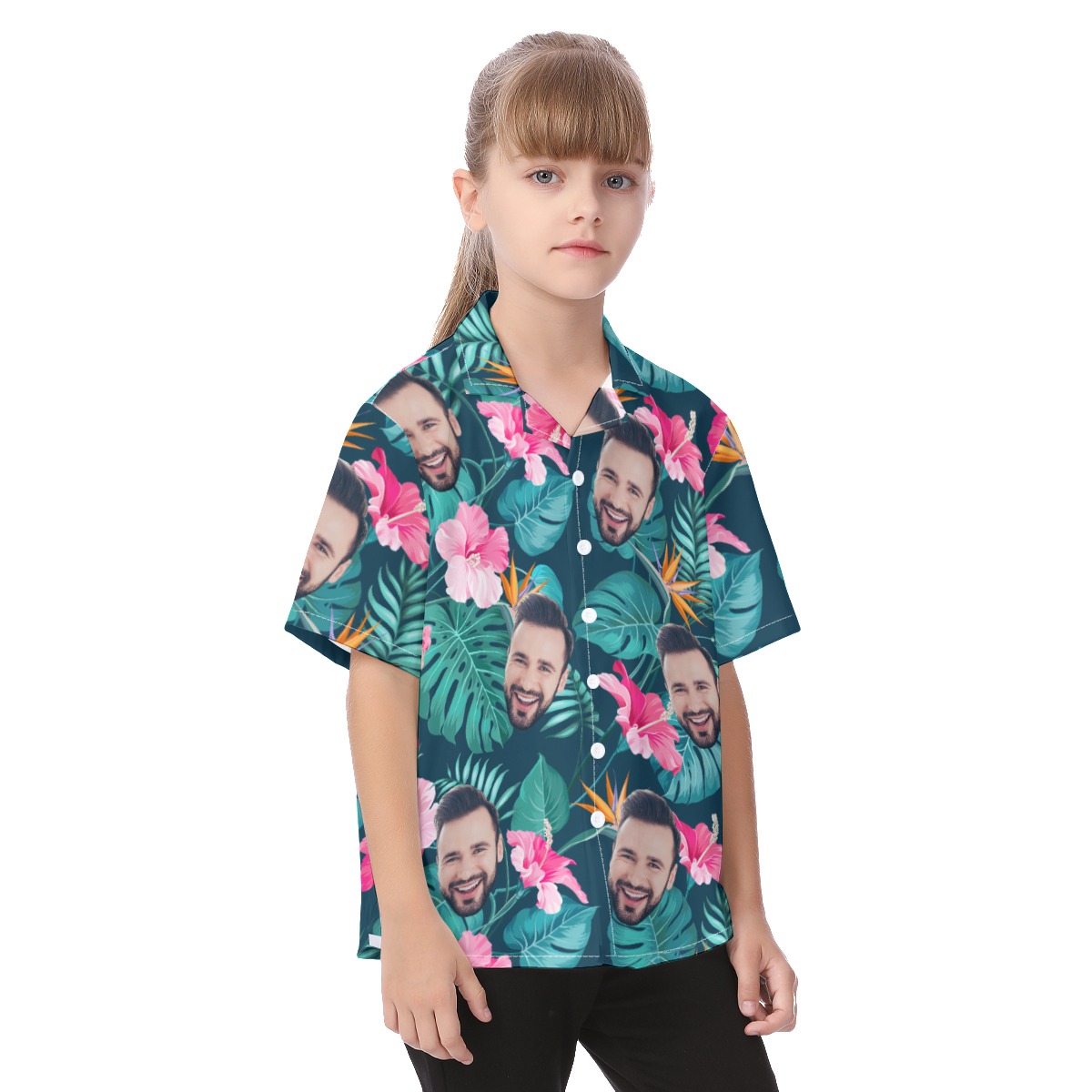 Custom Face Hawaiian Shirts For Kids