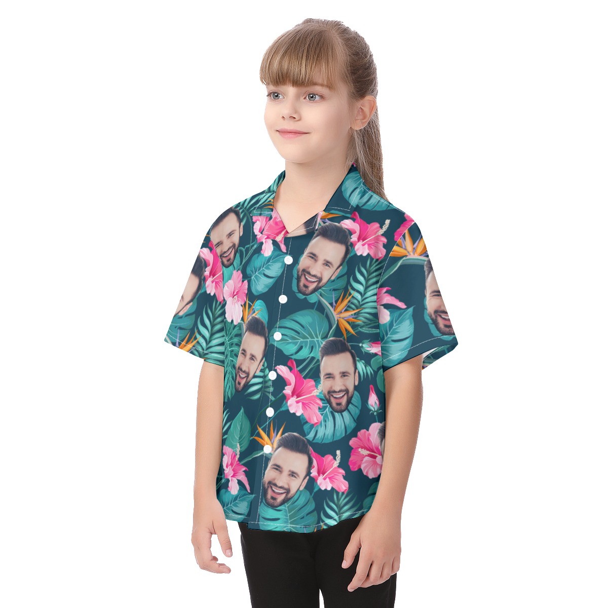 Custom Face Hawaiian Shirts For Kids