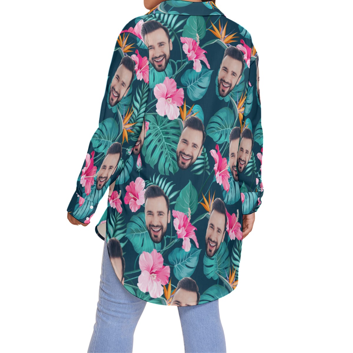 Custom Face Plus Size Hawaiian Shirts For Women