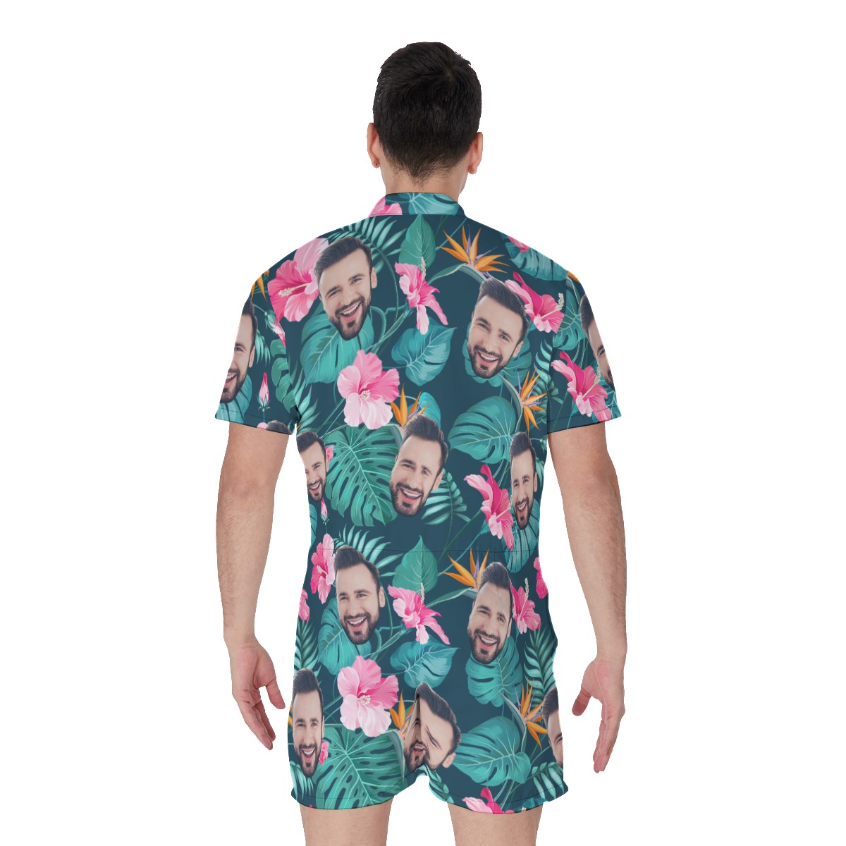 Custom Face Hawaiian Rompers For Men
