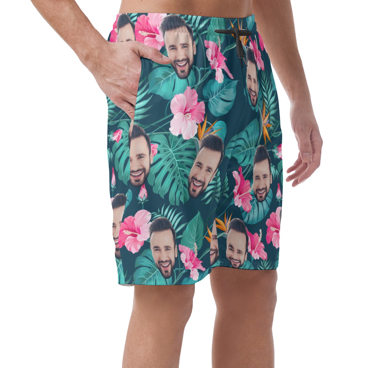 Custom Face Hawaii Shorts For Men