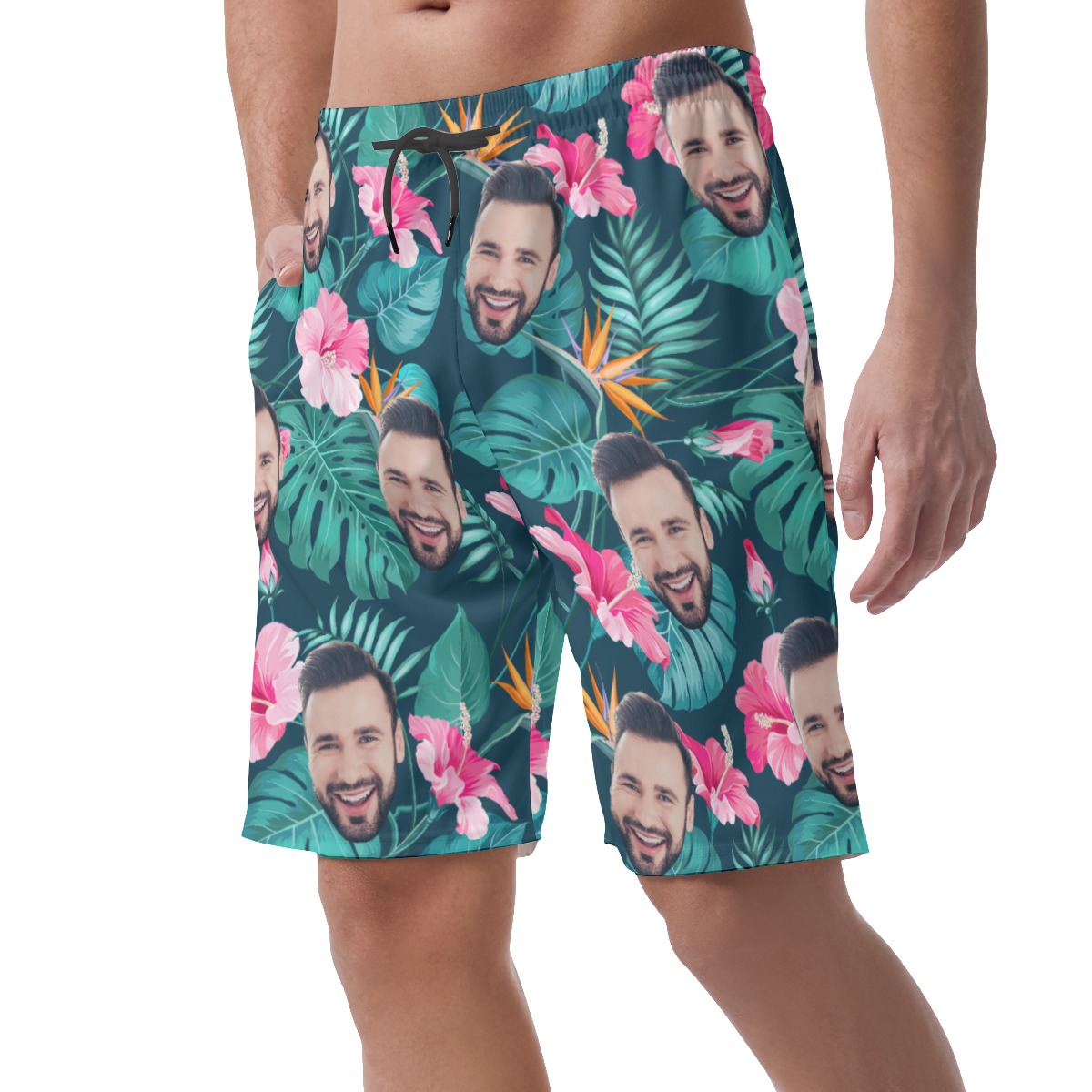Custom Face Hawaii Shorts For Men